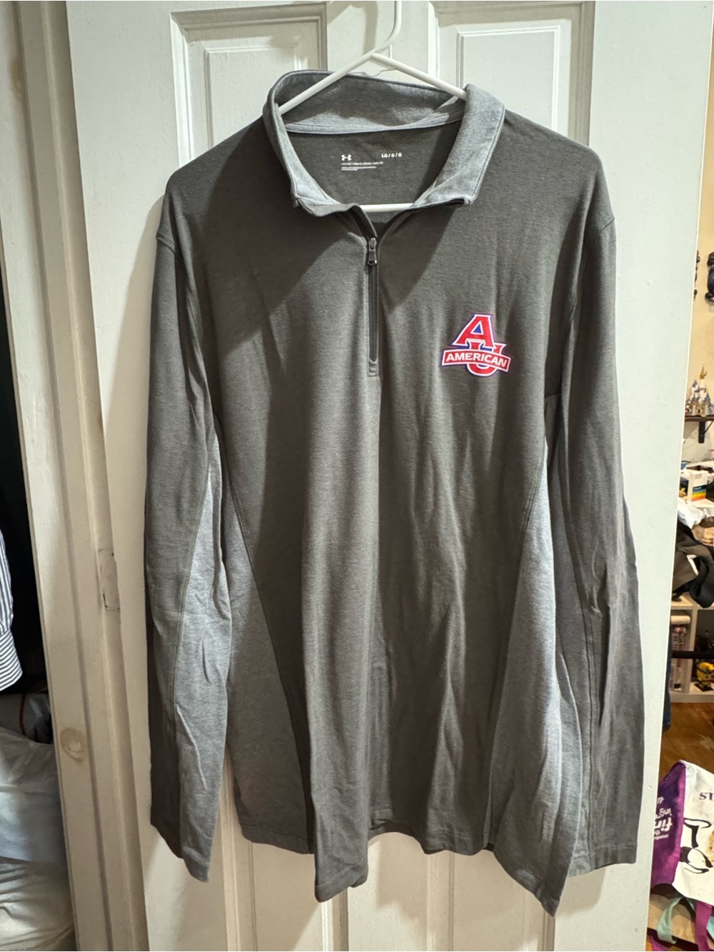 American University Under Armour Men's Gray Quarter-Zip